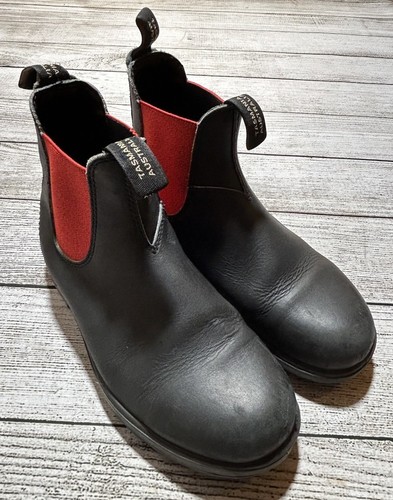 Blundstone 508 Unisex Negro Rojo Botas Chelsea Reino Unido 7.5 Hombres EE. UU. 8.5 Mujeres EE. UU. 10.5 - Imagen 2 de 9