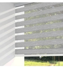 ShadesU Cordless Zebra Shades for Windows – Light Filtering Dual-Layer Window...