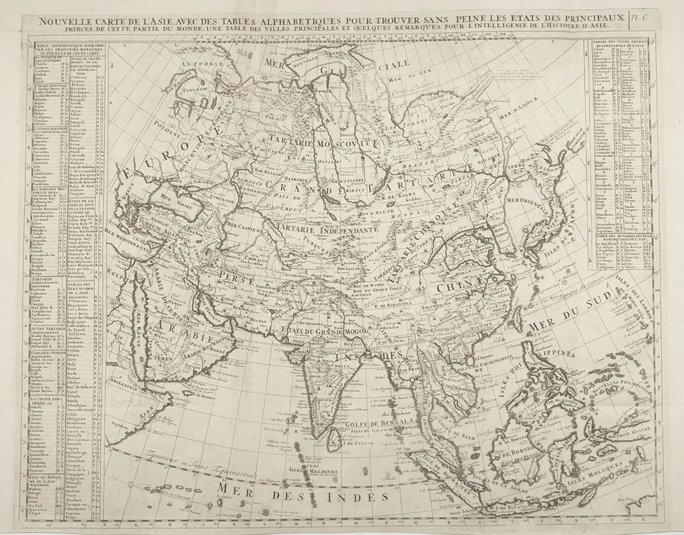 Asia China Philippines Indonesia Japan India Arabia map Karte Chatelain 1720 - Bild 1 von 1