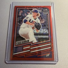 Panini Stars & Stripes 2026 Red Disco 125/199 Cole Gibler #197