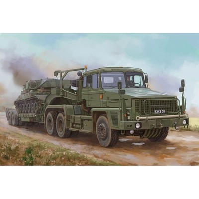 HOBBY BOSS 85527 MODEL SCAMMELL COMMANDER WITH 62 TON CRANE FRUEHAUF SEMI-