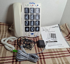 Clarity JV35 Amplified Corded Phone w/Talk Back White Braille Phone Instructions