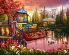 Springbok Puzzles Lakeshore Serenity 1000 piece scenic jigsaw puzzle