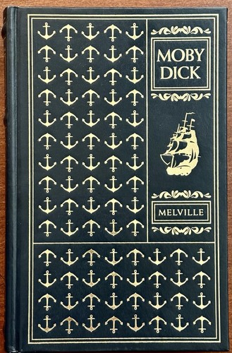 Moby Dick: The Whale, Herman Melville Full Leather Gold Gild Dalmatian Press NEW - Afbeelding 1 van 13