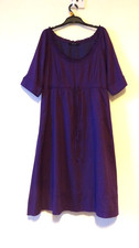 Purple cotton A line dress