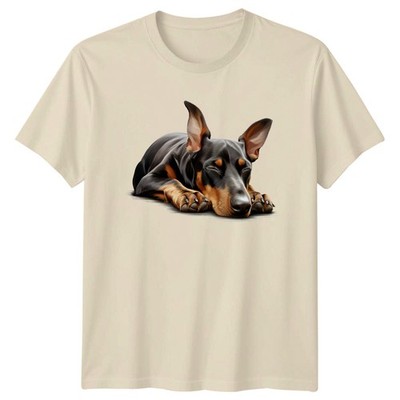 Dobermann Pinscher Hund Tiere Herren T-Shirt Damen Grafik Tee Unisex Top