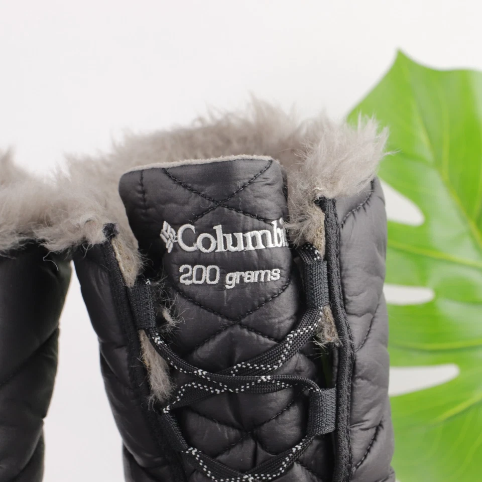 Columbia Womens Minx Mid Boot Size 10 Black Waterproof Lace Up Quilted Snow Fury - Image 3 of 4