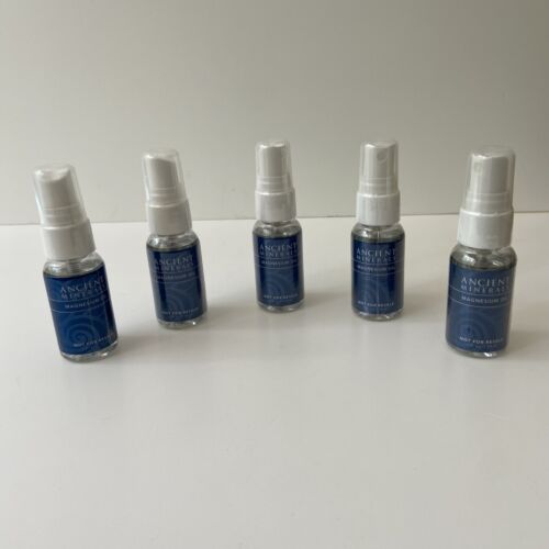 5 PCS Ancient Minerals Magnesium Oil Spray Bottle Pure Genuine Zechstein 5 fl oz