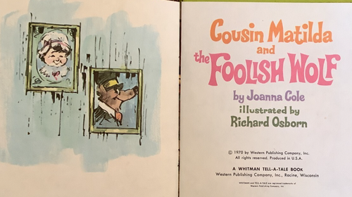 VG 1970 HC First ED Whitman Tell a Tale Cousin Matilda Foolish Wolf Joanna Cole - Bild 2 von 8