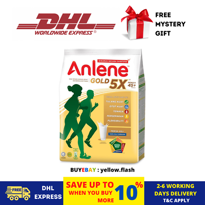 Lait En Poudre Anlene Gold 5X Pour Adultes 45+ - 1 Kg - Pour Des Os Plus Forts - Neuf
