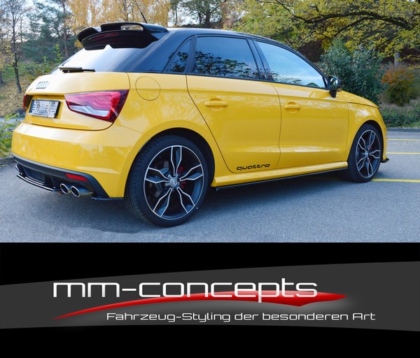 CUP Seitenschweller AnsäTze Schwarz FüR Audi S1 A1 S-Line 8X Side Skirts Leisten-image