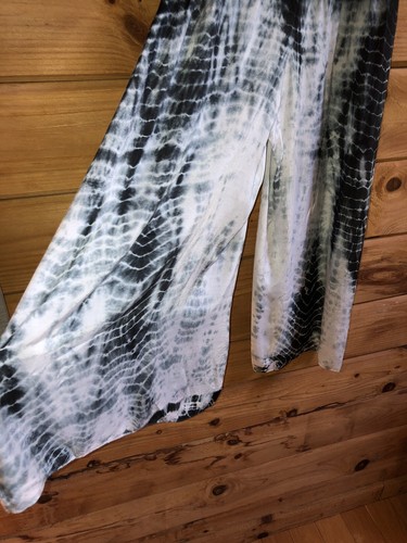 Sacred Threads Hippie Boho Festival Mudmee Wide Leg Tie Dye Cropped Pants Sz L - Picture 7 of 10
