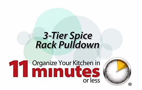 Hardware Resources 3 Tier Pull Down Spice Rack Chrome Finished Steel Retractable - Picture 2 of 5
