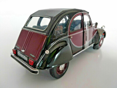 Citroën 2CV Welly 1/24 – Modèle Métal Avec Portes Ouvrantes – Brun Rouge