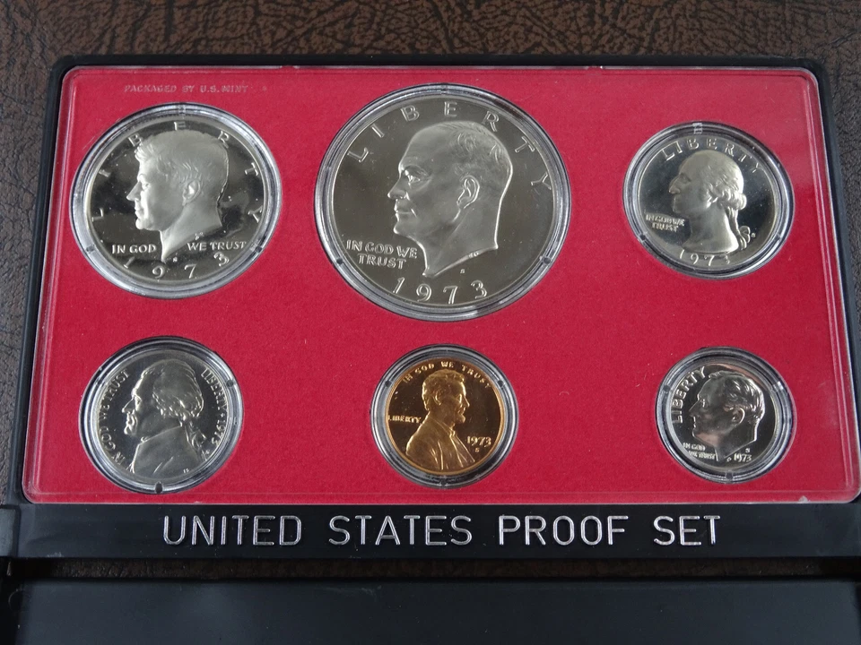 1973-S US Mint Proof Set 6 Coin Set OGP Original Government Packaging - Image 2 of 4
