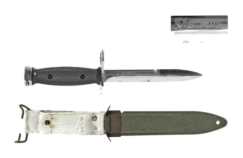 Colt M7 Bayonet w/ Scabbard, Chrome Plated, Used GOOD COLT 62316 