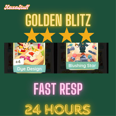 Monopoly Go Golden Blitz   24 Hours Fast Respond 