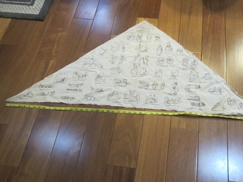 Vintage WWII First Aid illustrated triangular bandage Bandana Copyright 1942 - Picture 8 of 15
