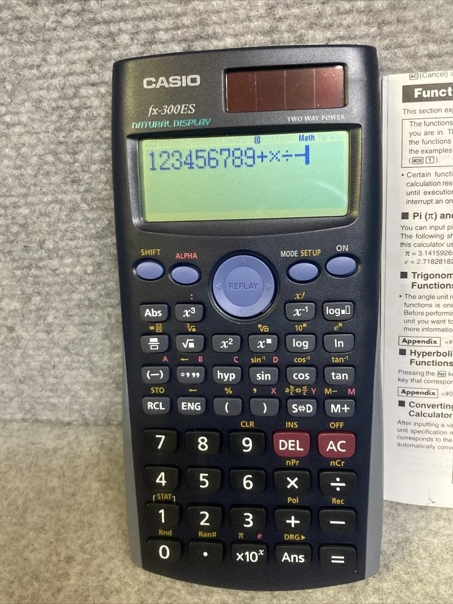 Casio fx 300ES Calculator with Natural Display and Two Way Power