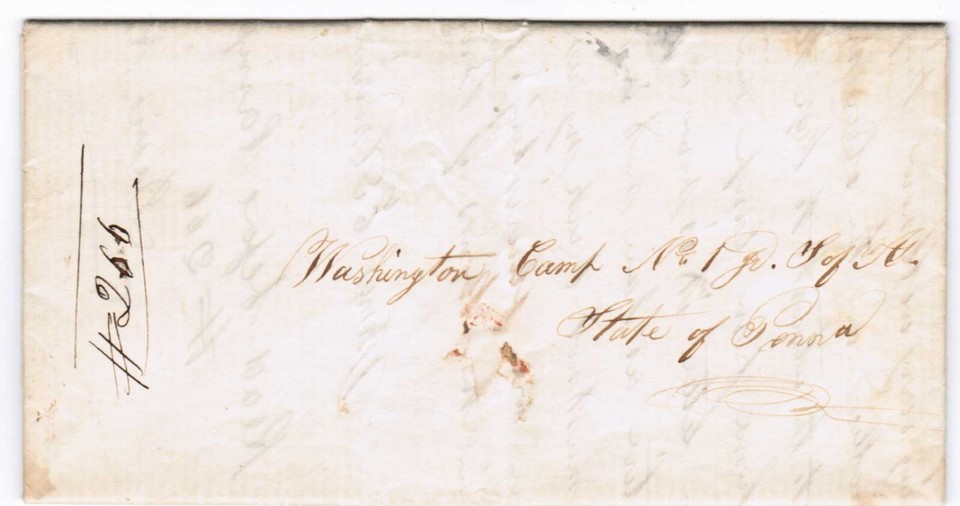 Washington Camp, Sons of America, Illustrated Seal, letter, Pittsburgh