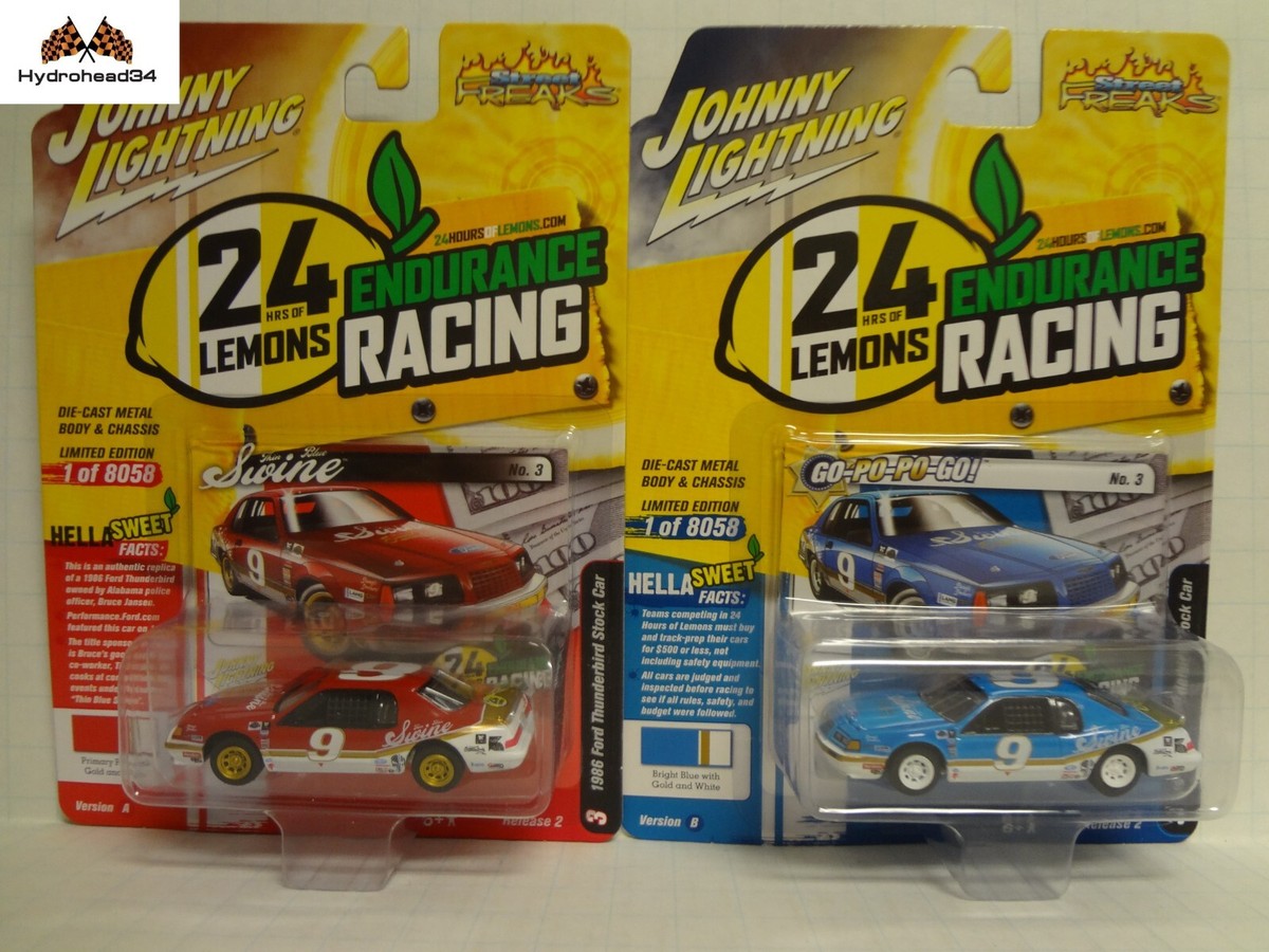 Johnny's - カナ Johnny Lightning 1986 Ford Thunderbird Stock Car PAIR