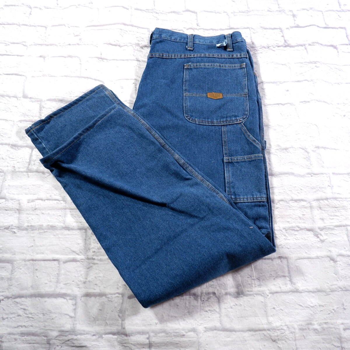 Red Kap Relaxed Fit Medium Wash Straight Mexico Mens Carpenter