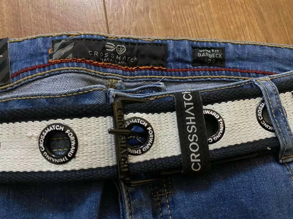 Crosshatch Mens Blue Jean Barbeck W40 New - Image 3 of 4