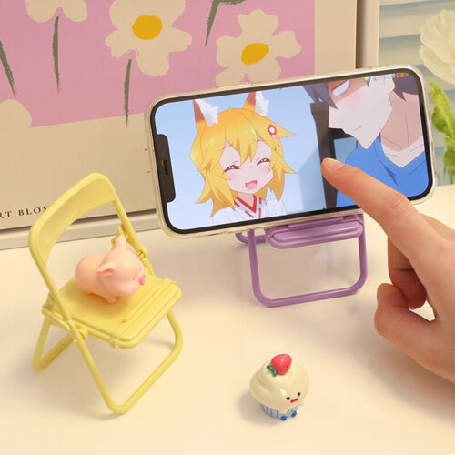 universal cute chair mobile phone holder table stand phone accessories bracke J- - Afbeelding 1 van 12