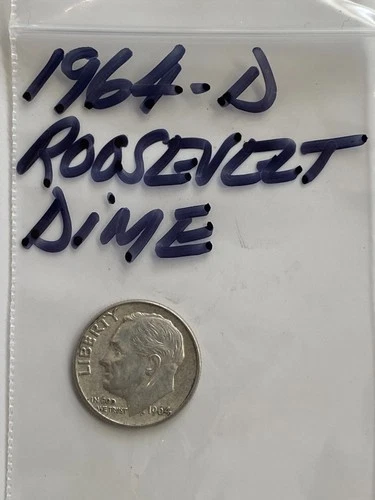 1964-D- Roosevelt Dime .10 - Good Circulated Condition / Silver