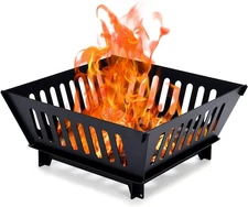 Portable Foldable Fire Pit (17In, Wood - Burning, With Storage Bag)