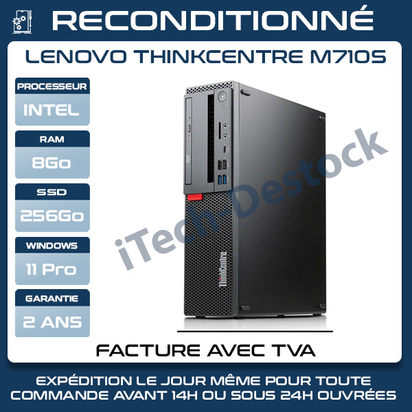 Lenovo ThinkCentre M710s / Intel Core i5-7400/8 Go DDR4/256Go SSD - État Correct