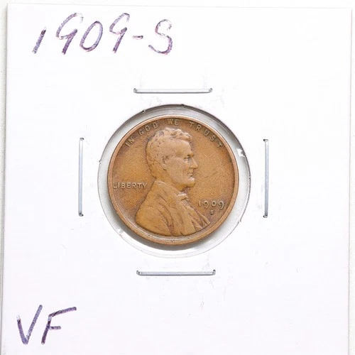 1909-S 1C Lincoln Wheat Cent in VF Condition #6671