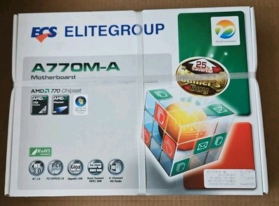 ECS Elitegroup A770M-A Motherboard AMD PCI Express 2.0 DDR2 800 SATA USB NEW