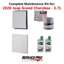 2020 Jeep Grand Cherokee 5.7L Complete Cabin, Air & Oil Filter Kit (0W-20)