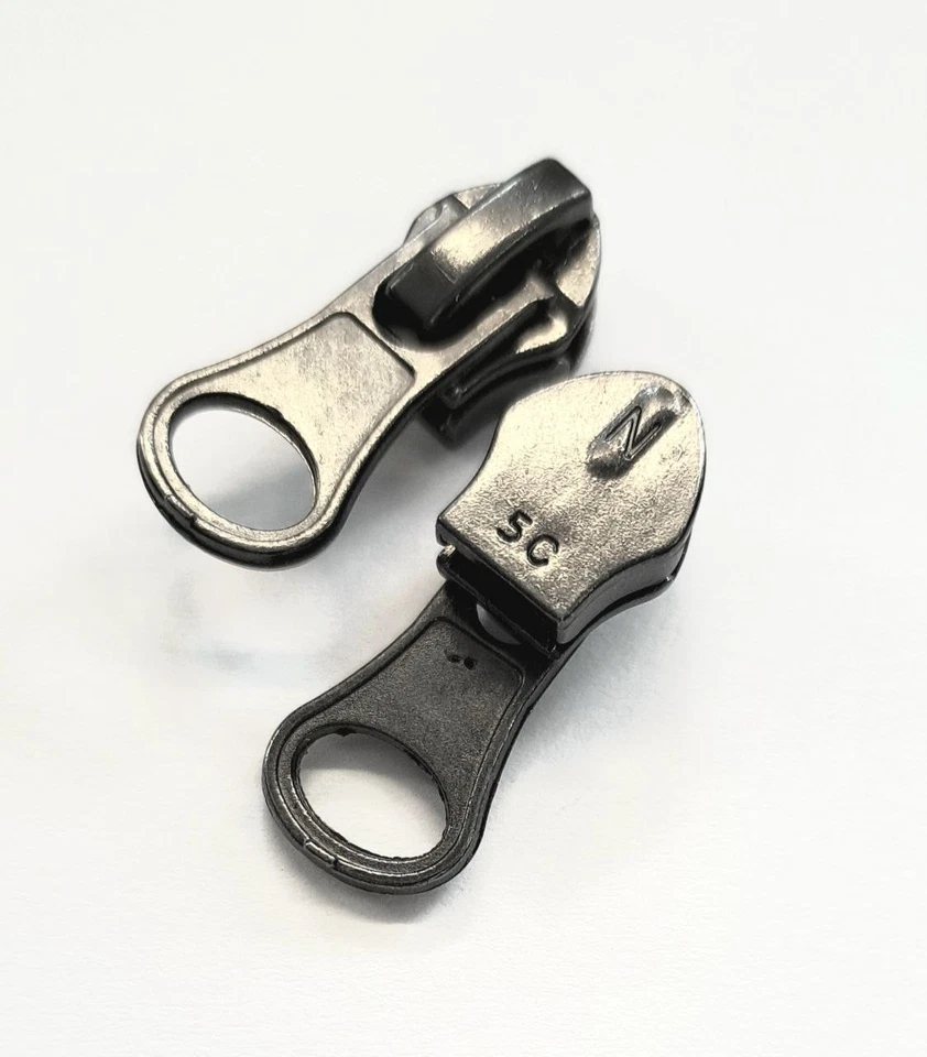 1 St Zipper 7mm N7 Nylon Reißverschluss Ersatz Schieber Zipper oxid  nickel - Bild 4 von 4