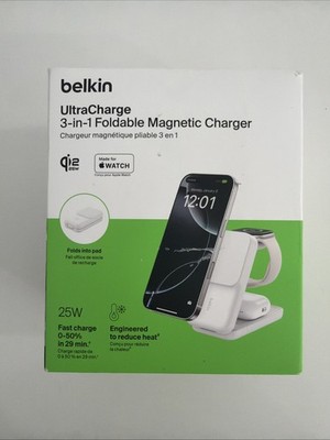 Belkin UltraCharge 3-in-1 Foldable Magnetic Charger 25w