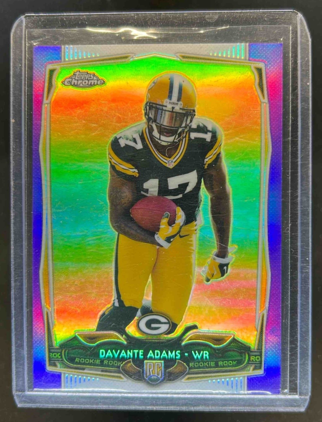 2014 Topps Chrome Davante Adams RC Purple Refractor Rookie #114 Packers
