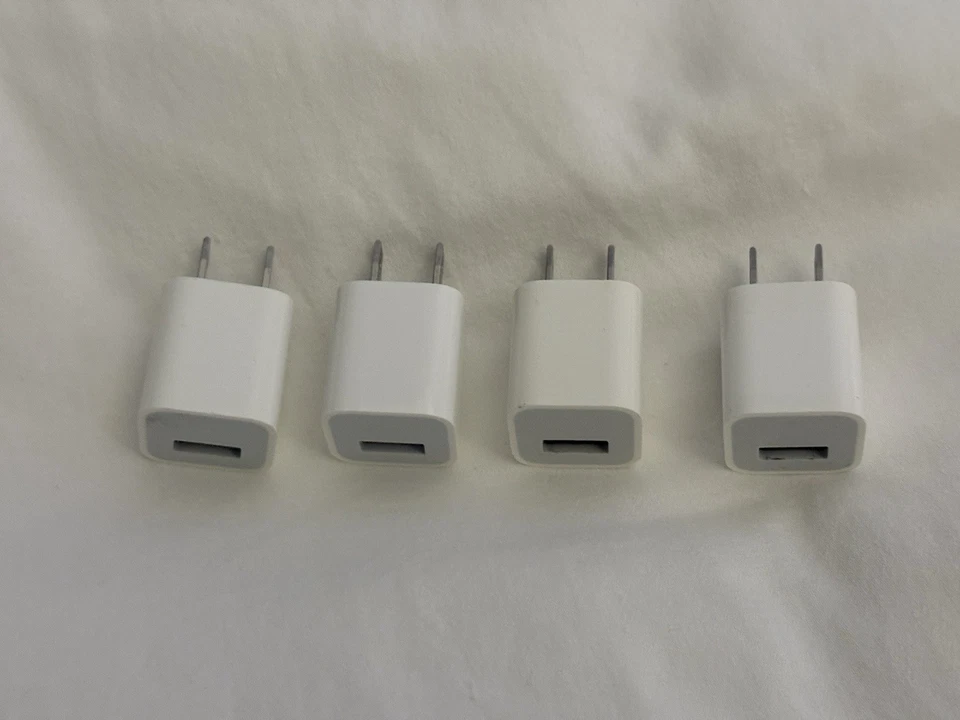 Juego de 4 Adaptador de Corriente Cargador de Pared USB Original Apple 5W A1385 A1265 Foto 2 de 3