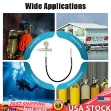 PCP SCBA Fill Station Refill Charging 4500PSI Adapter Air Rifle Paintball + Hose
