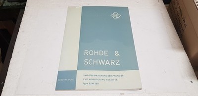 Rohde & Schwarz VHF-Überwachungsempfänger ESM 180 Handbuch