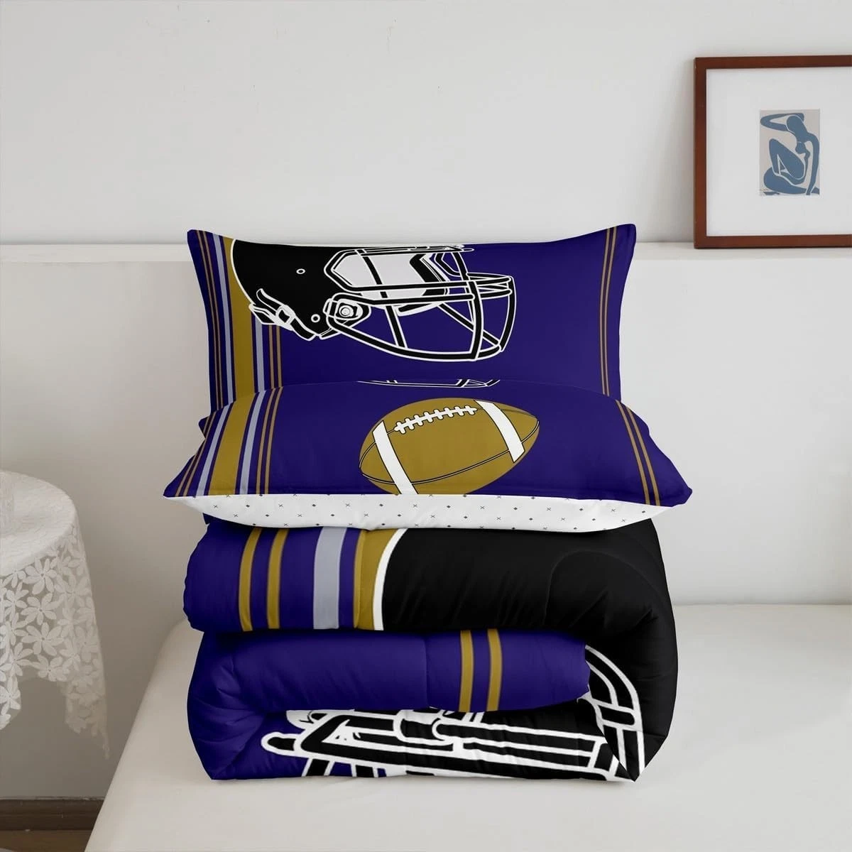 Baltimore Ravens Bedding Set Football set