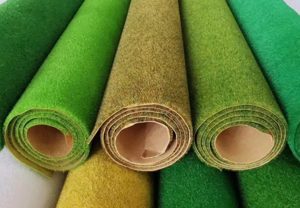 🌿 Modellbau Grasmatte 41×100cm – 7 Farben – Diorama Landschaft Teppich HO Z N - Bild 2 von 4
