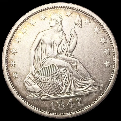 1847-O Seated Liberty Half Dollar AU Details