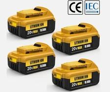 4Pack For DeWalt 20V 20 Volt Max XR 8.0AH Lithium Ion Battery DCB206-2 DCB200 US
