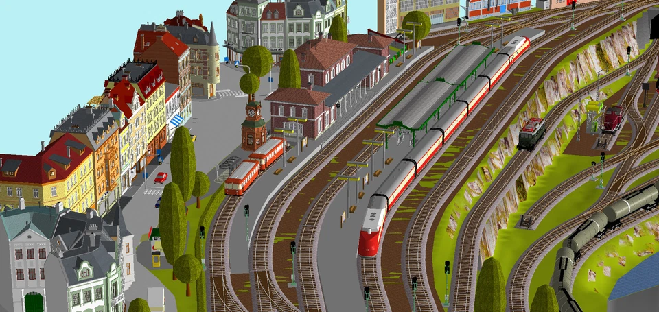 GP4-0020 Märklin C-Track Plan "Feldafing" 375x340x245cm (A4 Folder Color) - Image 4 of 4