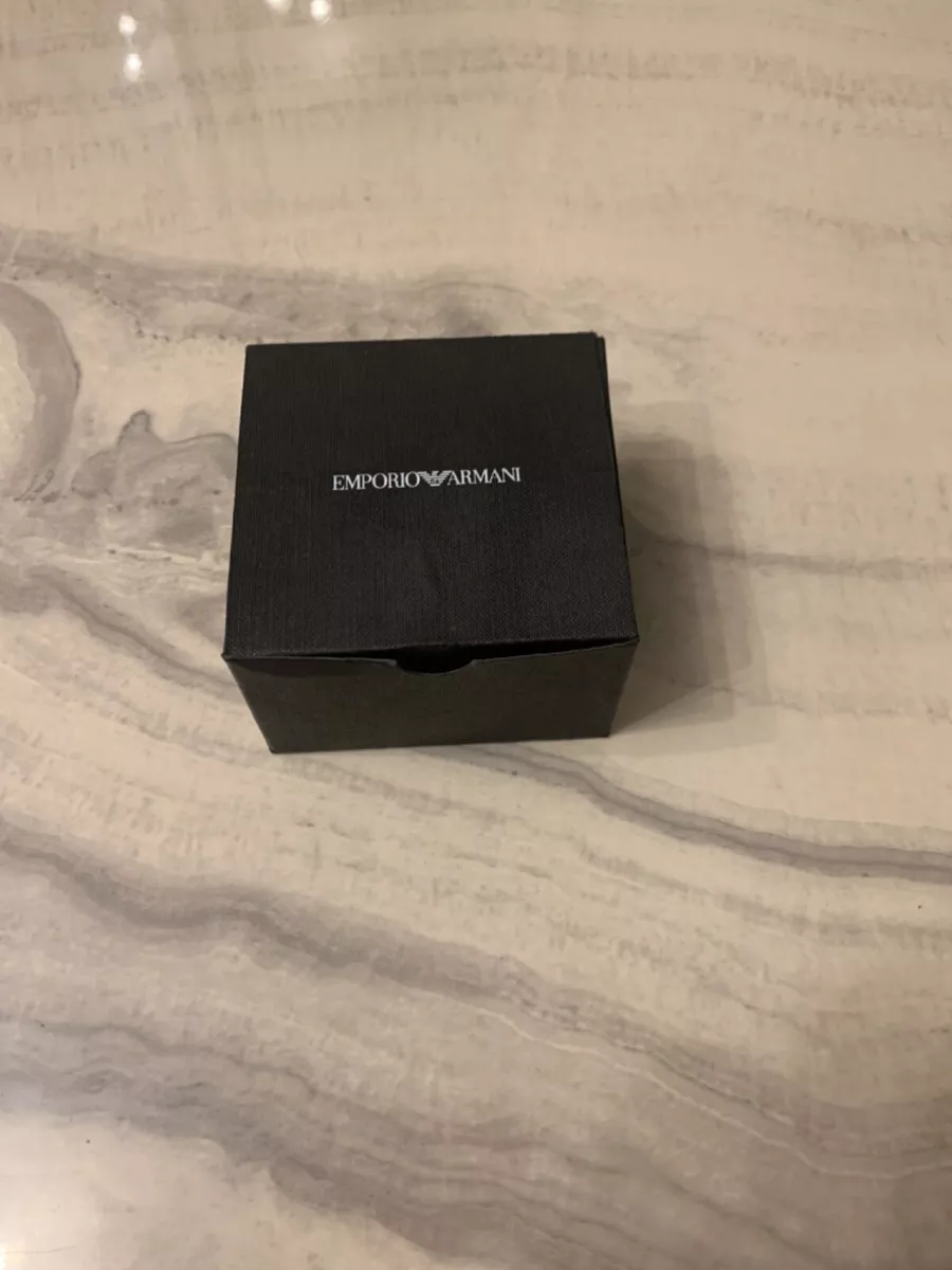 Mens used Giorgio Armani dog tag chain With Original Box Packaging