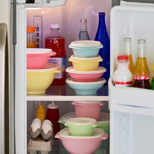 Tupperware Heritage Collection Pastel Servalier Bowls 18 Storage Container Set - Picture 8 of 18