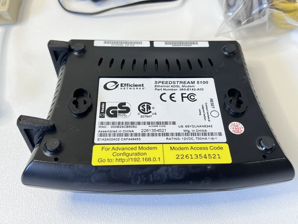 Speedstream 5100 Ethernet ADSL Wired Modem - Ethernet Cable and 2 line Adaptor - Image 4 of 4