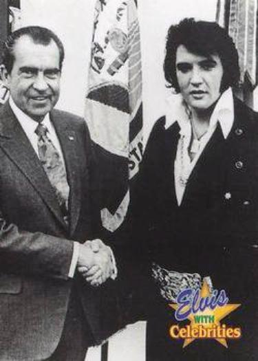 90’s Nixon &Elvis TシャツUSA製ニクソンとエルビスプレスリー Vintage Elvis Presley Meets Richard Nixon Shirt President