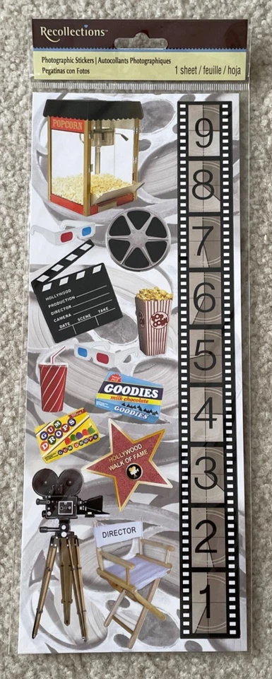 Set de películas recortes de cine decoración fiesta confeti pegatinas selecciones tablilla de película Foto 2 de 4